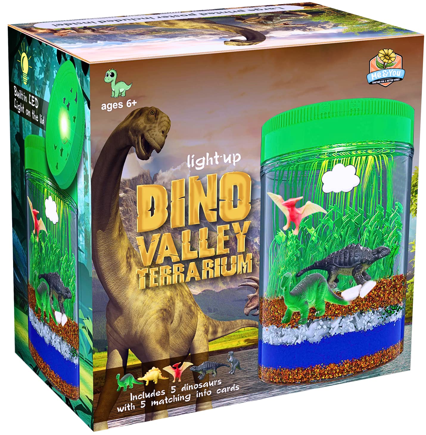 Light-Up Dinosaur Terrarium Kit for Kids